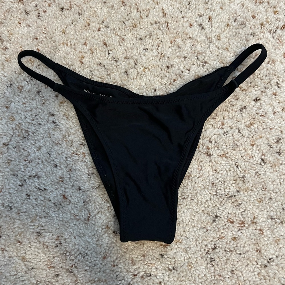White fox string bikini bottom